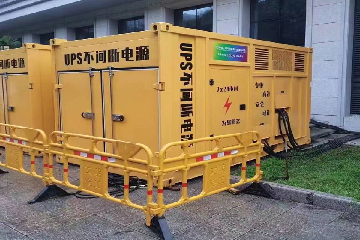 云阳发电机租赁施工现场